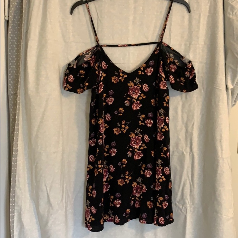 Floral spaghetti strap top with adjustable straps